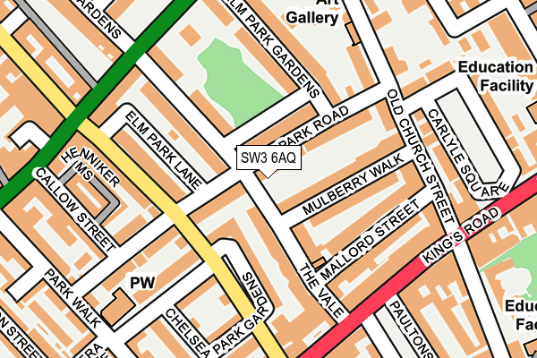 SW3 6AQ map - OS OpenMap – Local (Ordnance Survey)