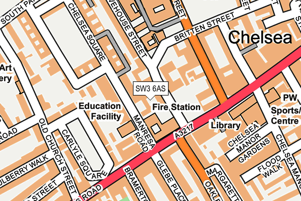 SW3 6AS map - OS OpenMap – Local (Ordnance Survey)