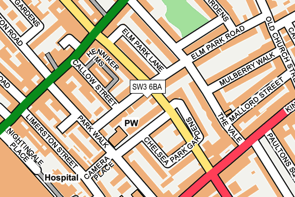 SW3 6BA map - OS OpenMap – Local (Ordnance Survey)