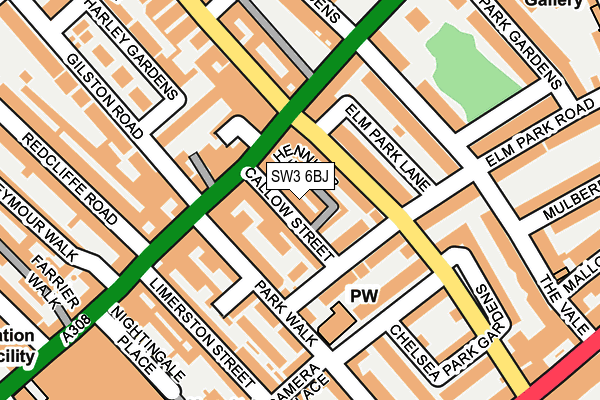 SW3 6BJ map - OS OpenMap – Local (Ordnance Survey)