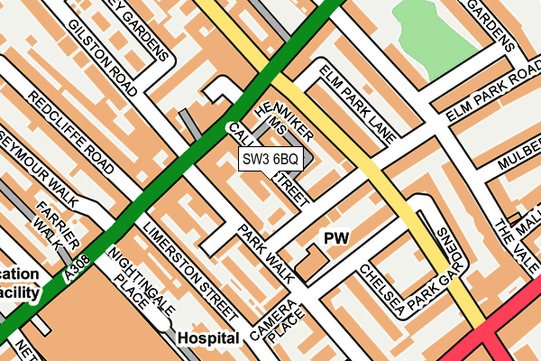 SW3 6BQ map - OS OpenMap – Local (Ordnance Survey)