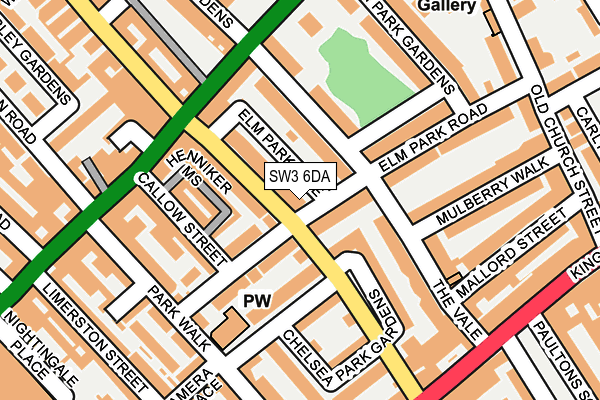 SW3 6DA map - OS OpenMap – Local (Ordnance Survey)