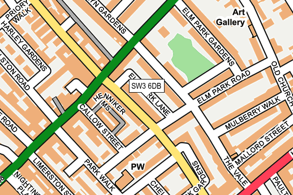 SW3 6DB map - OS OpenMap – Local (Ordnance Survey)