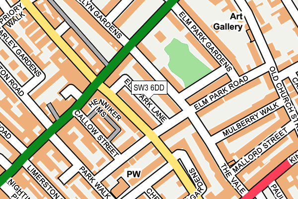 SW3 6DD map - OS OpenMap – Local (Ordnance Survey)