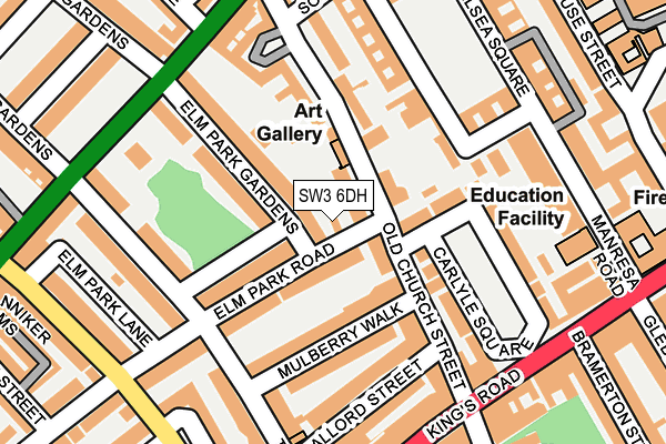 SW3 6DH map - OS OpenMap – Local (Ordnance Survey)