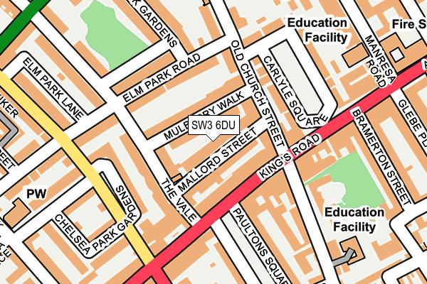 SW3 6DU map - OS OpenMap – Local (Ordnance Survey)