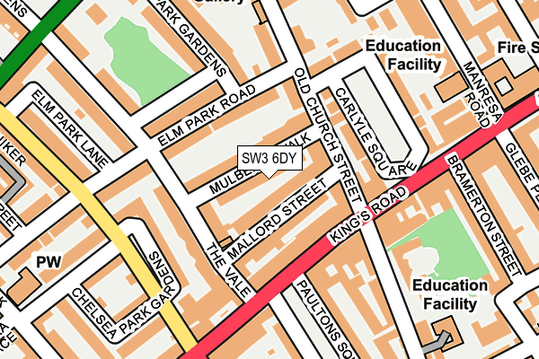 SW3 6DY map - OS OpenMap – Local (Ordnance Survey)