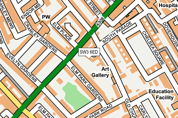 SW3 6ED map - OS OpenMap – Local (Ordnance Survey)