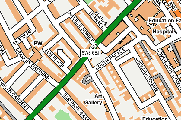 SW3 6EJ map - OS OpenMap – Local (Ordnance Survey)