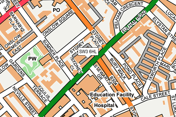 SW3 6HL map - OS OpenMap – Local (Ordnance Survey)