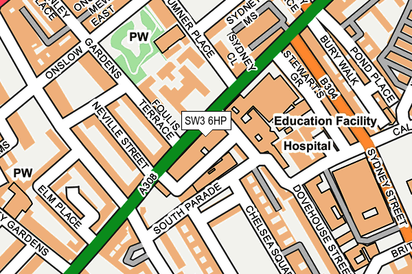 SW3 6HP map - OS OpenMap – Local (Ordnance Survey)