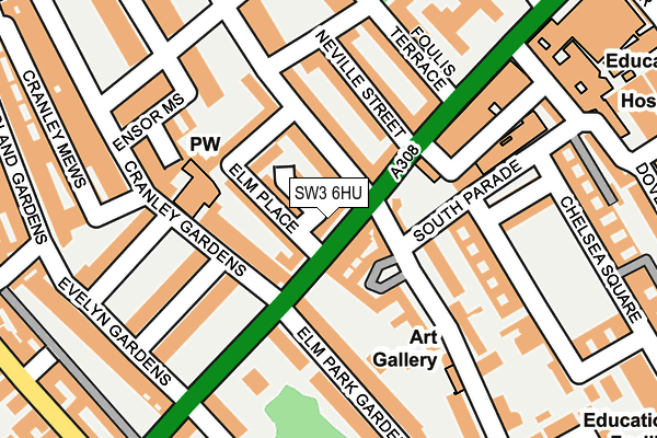 SW3 6HU map - OS OpenMap – Local (Ordnance Survey)