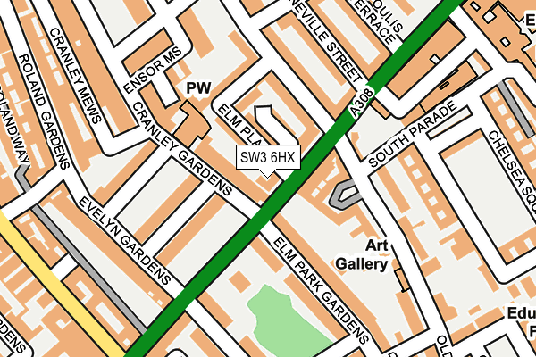 SW3 6HX map - OS OpenMap – Local (Ordnance Survey)