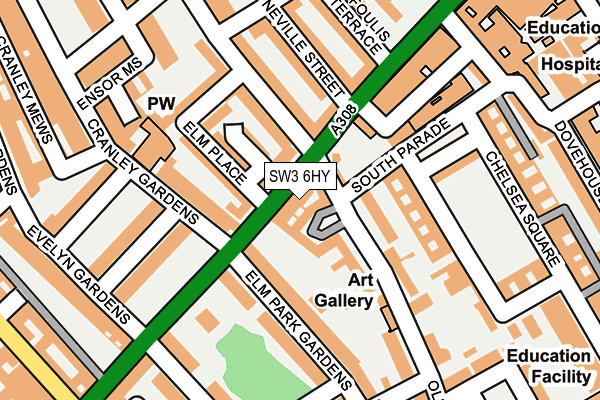 SW3 6HY map - OS OpenMap – Local (Ordnance Survey)