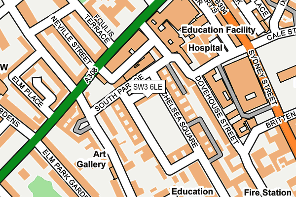 SW3 6LE map - OS OpenMap – Local (Ordnance Survey)