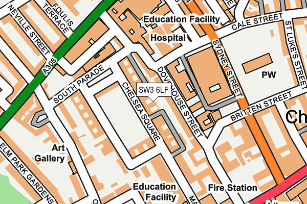 SW3 6LF map - OS OpenMap – Local (Ordnance Survey)