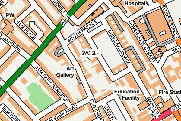 SW3 6LH map - OS OpenMap – Local (Ordnance Survey)