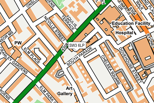 SW3 6LP map - OS OpenMap – Local (Ordnance Survey)