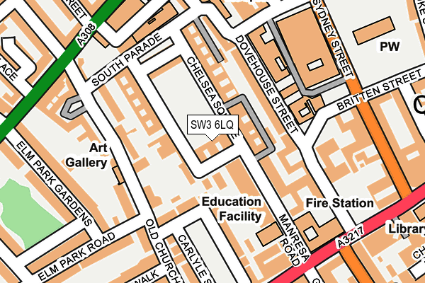 SW3 6LQ map - OS OpenMap – Local (Ordnance Survey)