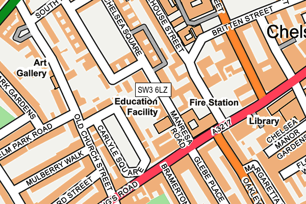 SW3 6LZ map - OS OpenMap – Local (Ordnance Survey)