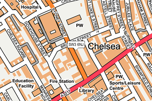 SW3 6NJ map - OS OpenMap – Local (Ordnance Survey)