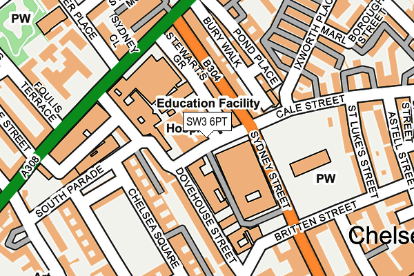 SW3 6PT map - OS OpenMap – Local (Ordnance Survey)