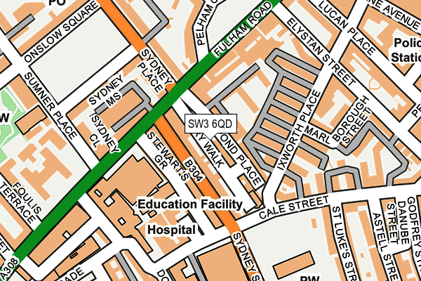 SW3 6QD map - OS OpenMap – Local (Ordnance Survey)