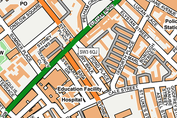 SW3 6QJ map - OS OpenMap – Local (Ordnance Survey)