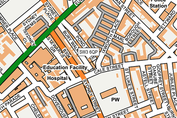 SW3 6QP map - OS OpenMap – Local (Ordnance Survey)