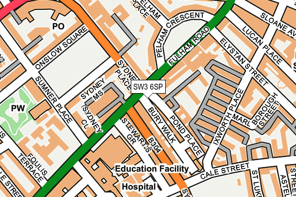 SW3 6SP map - OS OpenMap – Local (Ordnance Survey)