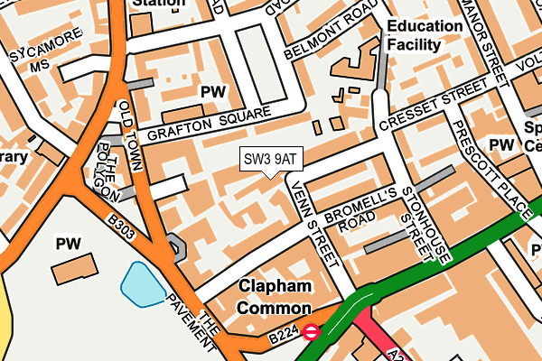 SW3 9AT map - OS OpenMap – Local (Ordnance Survey)