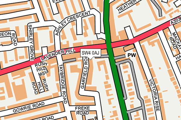 SW4 0AJ map - OS OpenMap – Local (Ordnance Survey)