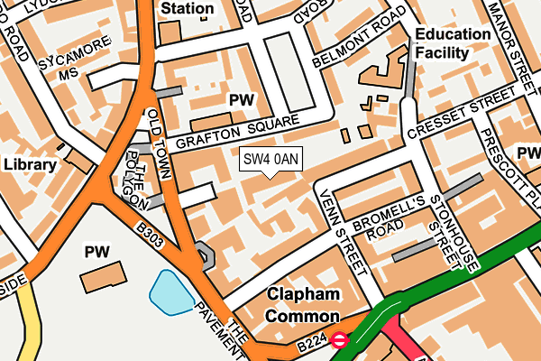 SW4 0AN map - OS OpenMap – Local (Ordnance Survey)