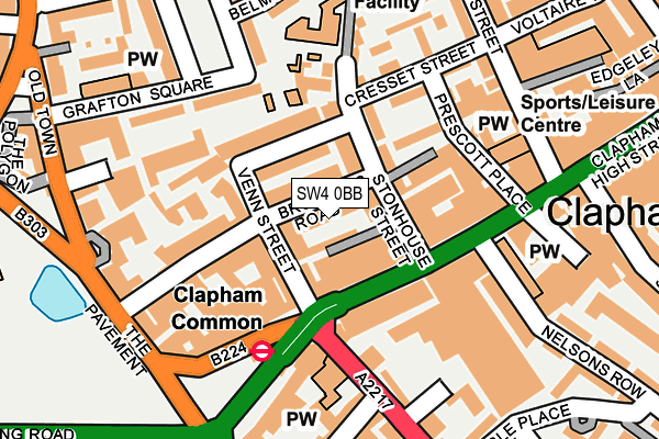 SW4 0BB map - OS OpenMap – Local (Ordnance Survey)