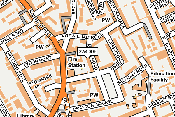 SW4 0DF map - OS OpenMap – Local (Ordnance Survey)