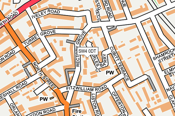 SW4 0DT map - OS OpenMap – Local (Ordnance Survey)