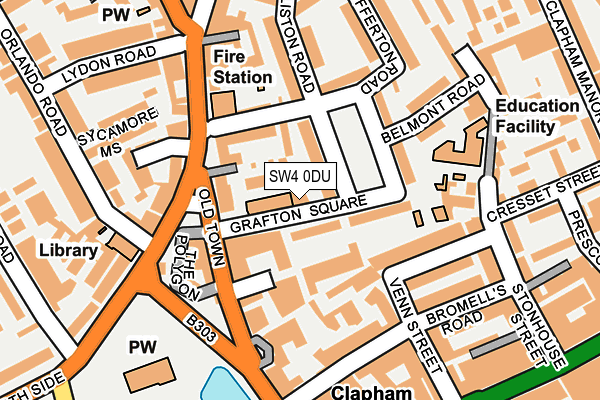SW4 0DU map - OS OpenMap – Local (Ordnance Survey)