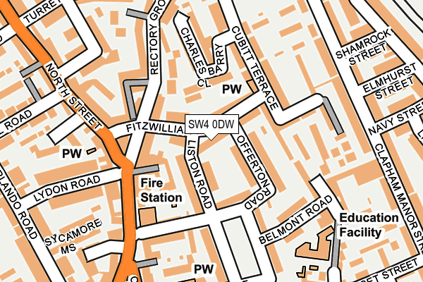 SW4 0DW map - OS OpenMap – Local (Ordnance Survey)