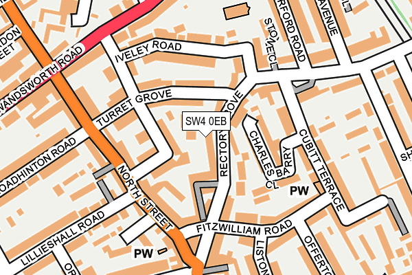 SW4 0EB map - OS OpenMap – Local (Ordnance Survey)