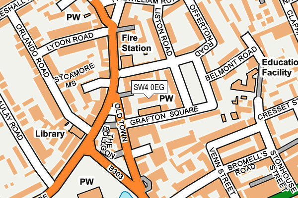 SW4 0EG map - OS OpenMap – Local (Ordnance Survey)