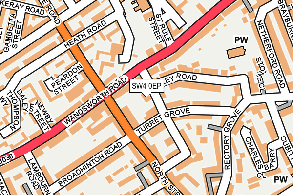 SW4 0EP map - OS OpenMap – Local (Ordnance Survey)
