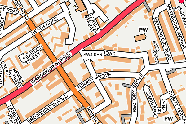 SW4 0ER map - OS OpenMap – Local (Ordnance Survey)
