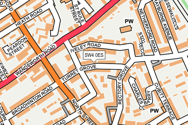 SW4 0ES map - OS OpenMap – Local (Ordnance Survey)