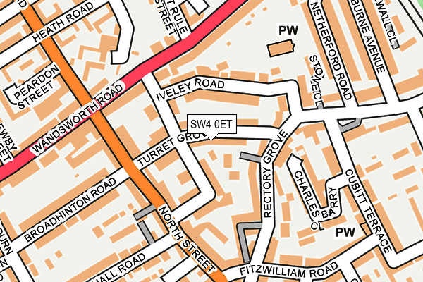 SW4 0ET map - OS OpenMap – Local (Ordnance Survey)