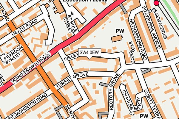 SW4 0EW map - OS OpenMap – Local (Ordnance Survey)
