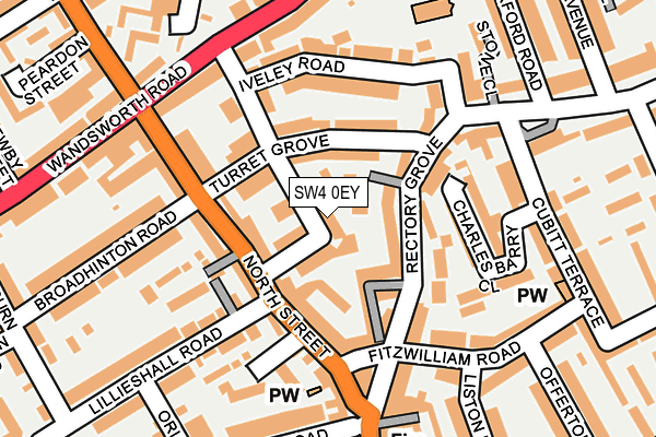 SW4 0EY map - OS OpenMap – Local (Ordnance Survey)