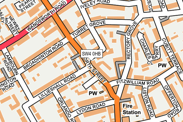 SW4 0HB map - OS OpenMap – Local (Ordnance Survey)