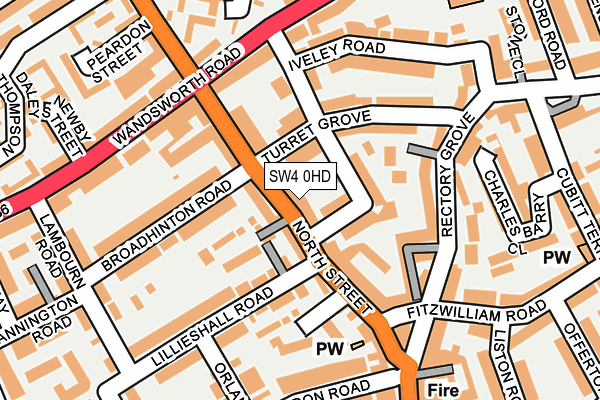 SW4 0HD map - OS OpenMap – Local (Ordnance Survey)