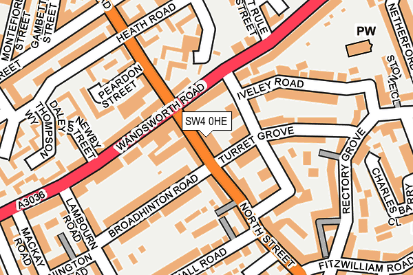 SW4 0HE map - OS OpenMap – Local (Ordnance Survey)