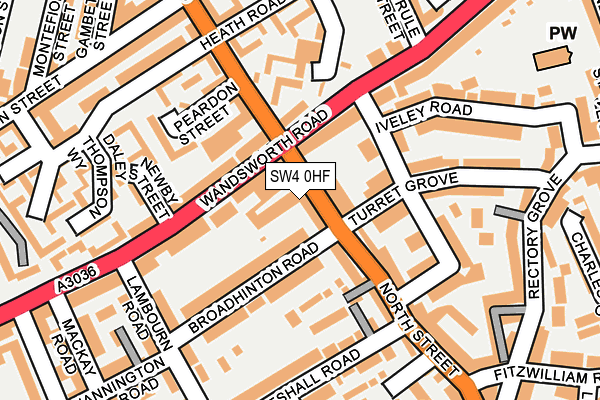 SW4 0HF map - OS OpenMap – Local (Ordnance Survey)